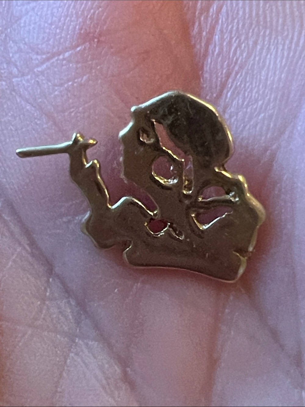 14k Gold custom handmade flapper girl pendant or charm